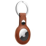 Apple AirTag Nyckelring med läderskal, brun