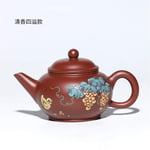 YUXINXIN Big Red teapot ore Pure Hand-Painted Clay Pot The Ball Horizontally Kong Gongfu teapot (Color : Fragrance Overflowing)