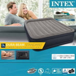 Intex Queen Deluxe Pillow Rest Raised Air Bed with Pump 152 x 203 x 42 cm