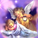 30x40CM Handgjord 5D Art Diamond Painting - Cherubs, lämplig för