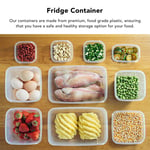 17PCS Food Container Green Fridge Bins Food Grade Plastic Leakage Proof SD