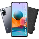 Xiaomi REDMI Note 10 Pro 6/128 Go + Etui Inclus, Ecran de 6.67'', Smartphone Débloqué, Batterie mAh 5020, Mémoire ROM 128 GO,RAM 6 GO, Android, Gris