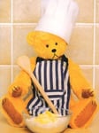 Mr Theobald & Friends Cute Teddy Bear Chef Cooking Birthday Greeting Card