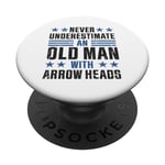 Old Man with a Arrow Heads Funny PopSockets Swappable PopGrip