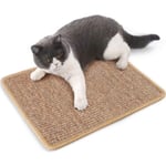 Kattklösmatta, naturlig sisal klösmatta 60x40 cm, horisontell kattklösbräda, skydda möbler och soffa