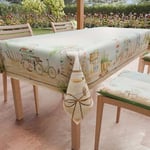 PETTI Artigiani Italiani - Nappe Anti-Taches carrée 140 x 140 cm, pour Table de Cuisine, Design Plage, X4 Places, 100% fabriquée en Italie