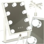 LED sminkspegel med USB-lampor 25x30cm