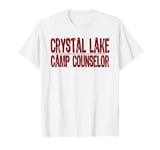 Crystal Lake Camp Counselor T-Shirt Vintage Red Text T-Shirt