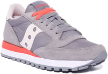Saucony Jazz Orig W Womens Lace Up Retro Style Trainer In Silver Size UK 3 - 8