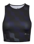 Adidas X Marimekko Train Icons Print Tank Top Crop Tops Sleeveless Svart Performance adidas