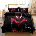 Spi15 Spider-Man 3D-tryckt Sängklädesset Påslakan Örngott Barnpresent AU single 140x210cm