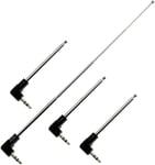 RUNCCI-YUN Telescopic FM Antenna (4-Pack) 3.5mm Connector Compatible with Mobile Cell Phone FM Radio Music System Indoor Radio Bluetooth Stereo Receiver AV Audio Vedio Home Theater Receiver