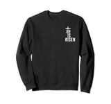 He Is Risen - Cross Jesus Easter Christian Religious Pocket Sweatshirt