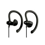 Moki 90 Sports In-Ear Headphones - Black Ear Hook Design