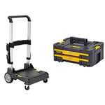 DeWalt DWST1-71196 T-STAK Trolley & DWST1-70706 T-Stak IV Tool Storage Box with 2-Shallow Drawers