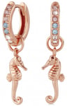 Olivia Burton Seahorse Huggies | Rose Gold Earrings OBJSCE42 Jewellery