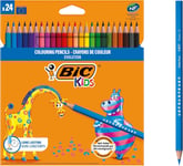 BIC Kids Evolution ECOlutions Colouring Pencils, 24 Count (Pack of 1) 