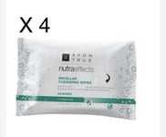 4 x Avon True Nutra Effects Micellar Cleansing Wipes
