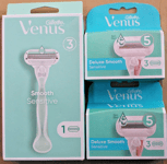 GILLETTE VENUS 6 x DELUXE SMOOTH SENSITIVE + 1 x SMOOTH SENSITIVE WITH HANDLE