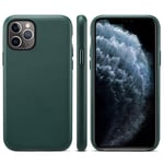 NOLOGO For iPhone XR with iPhone XS Max Leather phone case- Slim Soft Case Cover for Silicone Protective Cover Case (Color : Dark green, Size : XS Max)