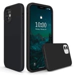 SURPHY Liquid Silicone Case Compatible with iPhone 12 mini Case 5.4 inches, Gel Rubber Full Body Shockproof Phone Case with Microfiber Lining for iPhone 12 mini 5.4 inches 2020 (Black)