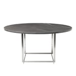 Fritz Hansen - PK54, Svart marmor - Matbord - Poul Kjærholm - Svart - Metall/Sten