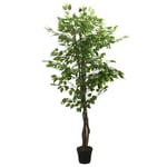 Konstväxt fikusträd 756 blad 150 cm grön