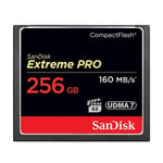 Sandisk Carte Mémoire CompactFlash CF carte SanDisk Extreme Pro 256 Go UDMA7 1067X 160MB/s