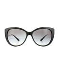 Bulgari Womens Bvlgari Sunglasses 8178 901/8G Black Grey Gradient Metal - One Size