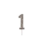 Cake Star Diamante Silver Cake Number, Sparkling Numbers 0-9 on Strong Metal Wire, Baking Decorations for Celebrating a Birthday or Anniversary, Better than Candles, Give Cakes a Personal Touch - Clear 1