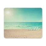 Summer Beach Loungers Chairs Under The Bright Sun Rectangle Non Slip Rubber Comfortable Computer Mouse Pad Gaming Mousepad Mat for Office Home Woman Man Employee Boss Work
