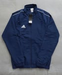 Adidas Track Tracksuit Jacket Top Mens Small Navy Blue Full Zip Loose Fit