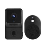 Global Items Smart Dörrklocka Med Kamera - Wifi, 2-vägs Audio & Nattvision Svart
