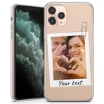TULLUN Personalised Phone Case for iPhone 6 plus / 6s plus - Clear Soft Gel Custom Cover Pinned Polaroid Photo Your Own Image Design - Paper Clip