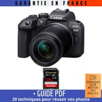 Canon EOS R10 + RF-S 18-150mm F4.5-6.3 IS STM + 1 SanDisk 128GB Extreme PRO UHS-II SDXC 300 MB/s + Guide PDF '20 TECHNIQUES POUR RÉUSSIR VOS PHOTOS