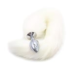 JumpXL Tail Plug Couples Ḟliṙṫiṇg Metal Ṧêx Toys Soft Faux Fur Tail Lovely Naughty Game Ѐṙọṫic Toy Amal Plug Amal Toys for Couples Plush Tail Bụṫṫ Plug Backcourt Stopper