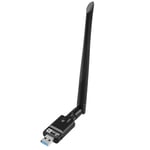 Adaptateur Wifi Double Bande Ac1300mbps Usb 5g/2.4ghz, Bluetooth 5.0, Carte Réseau, Lecteur De Cd Pour Ordinateur Portable