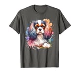 English Toy Spaniel Dog Watercolor Artwork T-Shirt