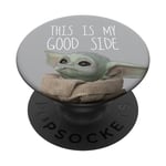 PopSockets Star Wars The Mandalorian The Child This Is My Good Side PopSockets PopGrip - Support et Grip pour Smartphone/Tablette avec un Top Interchangeable