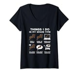 Womens 6 Things I Do In My Spare Time - Horse Riding Gift V-Neck T-Shirt