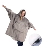 Oversize hoodie filt - grå