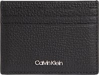 Calvin Klein Men Cardholder Minimalism Leather, Black (Ck Black), One Size