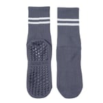 Grip Sock Yoga Sock Pilates Sock Halkfria strumpor med grepp för kvinnor Dark Gray One Size