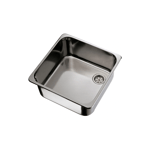 Stålvask firkantet, børstet stål Mål utv.: 360 x 360 mm