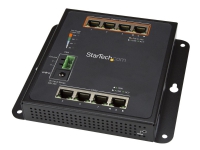 StarTech.com Industrial 8 Port Gigabit PoE Switch, 4 x PoE+ 30W, Power Over Ethernet, Hardened GbE Layer/L2 Managed Switch, Rugged High Power Gigabit Network Switch IP-30/-40C to +75C - Managed Network Switch (IES81GPOEW) - Switch - Administrerad - 4 x 10/100/1000 + 4 x 10/100/1000 (PoE+) - väggmonterbar - PoE+ (120 W) - Likström