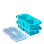 Souper Cubes - Matoppbevaring og lokk silikon 2-cup 2x500 ml 2 stk blå