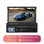 Bilradios, 7-tums HD-utdragbar skärm, Bluetooth-anslutning, GPS och Wif Radio