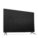 ZXF Waterproof TV Cover Soft Elastic Fabric Cover For 43" 49" 55" LCD TV Hang-type Television Protector Case Scratch Resistant Splash Proof Warm Home (Color : Black, Size : 55 inch)