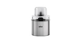 Braun coffee & spice grinder accessory MQS 270 SI with EasyClick Plus System, Accessory for Braun MultiQuick 7 And 9 series hand blenders, stainless steel/silver