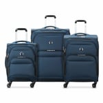 Delsey Paris Sky Max 2.0 4 roulettes Set de valises 3 pièces avec soufflet d'extension blau (TAS010631)